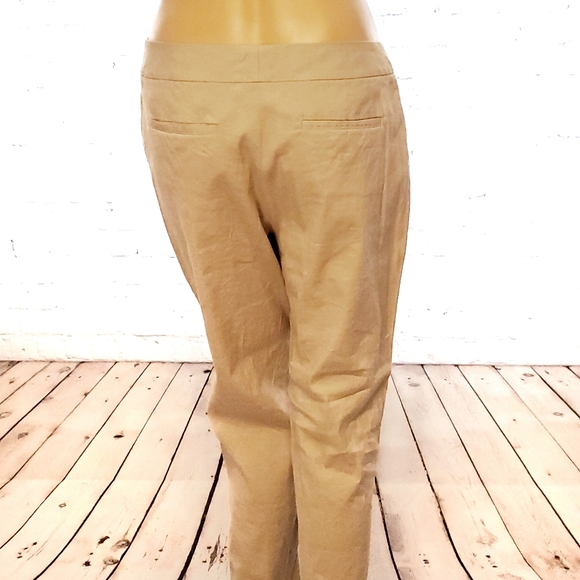 Tahari Khaki Linen Pants - Picture 6 of 7